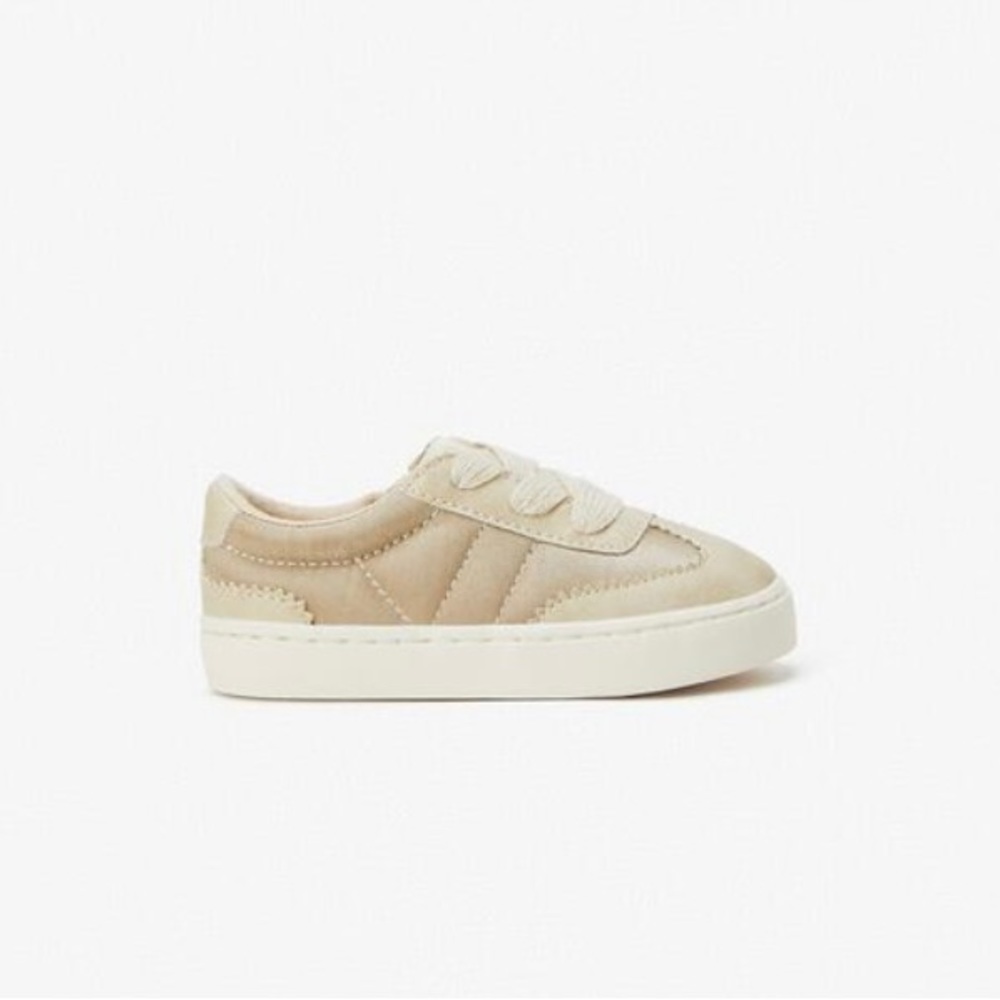 Zara Toddler Girl Gold Embroidered Sneaker Size 8